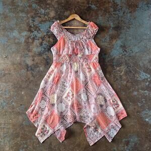 Y2K Style Fairy Dress Size XL NWT Milkmaid Whimsical Cottage Floral Cap Sleeve